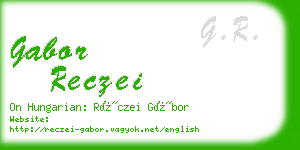 gabor reczei business card